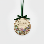 Garden Bloom Wooden Ornament for Grandma – Personalized Name and Grandkids Year Keepsake