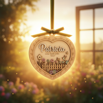 Heart Garden Wooden Ornament for Grandma – Personalized Name and Grandkids Year Keepsake
