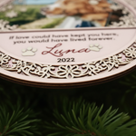 Memorial Snowflake Frame Ornament for Pet Lovers – Custom Photo Wooden Keepsake