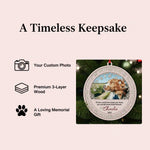 Memorial Snowflake Frame Ornament for Pet Lovers – Custom Photo Wooden Keepsake