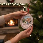 Memorial Snowflake Frame Ornament for Pet Lovers – Custom Photo Wooden Keepsake