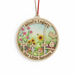 Garden Legacy Wooden Ornament for Grandma or Nana – Personalized Grandkids Name Family Keepsake