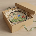 Birth Flower Stained Glass Suncatcher Ornament for Grandma – Personalized Grandkids Name Garden Keepsake