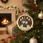 Personalized Generations of Love Christmas 3 Layered Wooden Ornament