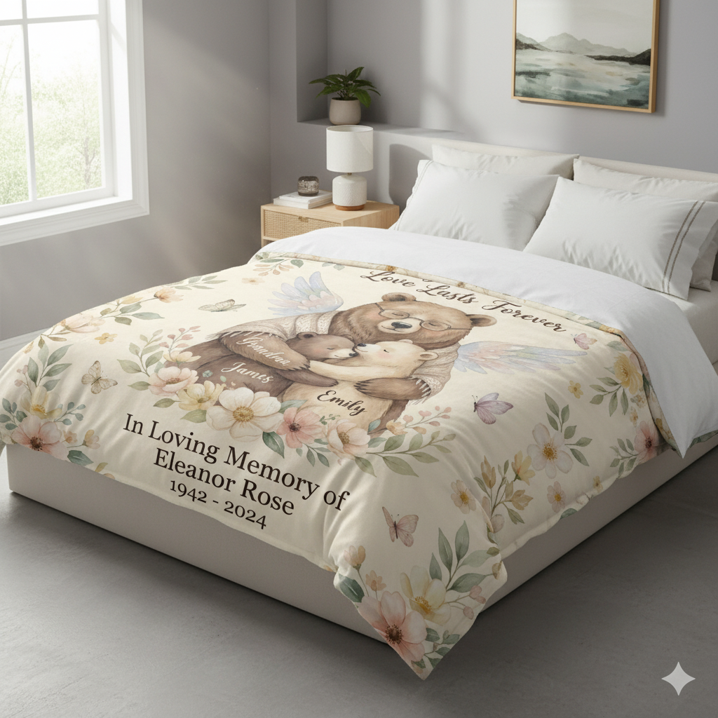 Personalized Grandma Memorial Blanket | Sympathy Gift