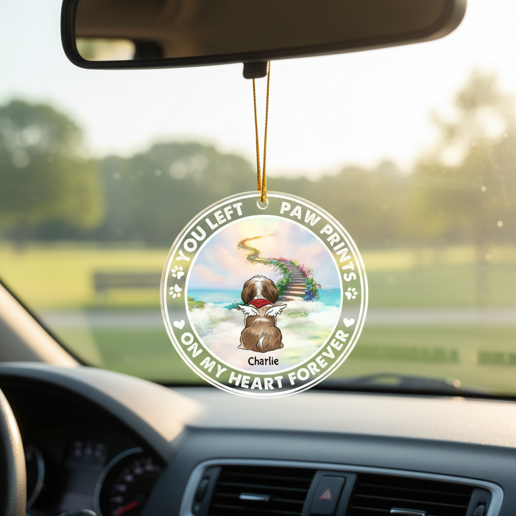 Memorial Rainbow Bridge Ornament for Pet Lovers – Custom Name Acrylic Keepsake