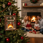 Personalized 3-Layer Wooden Ornament with Names & Year