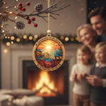 Generations Turtle Family Personalized 3-Layer Double-Sided Wooden Ornament