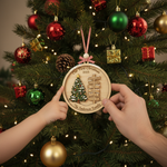 Custom Family Christmas Signpost 3-Layer Double-Sided Wooden Ornament