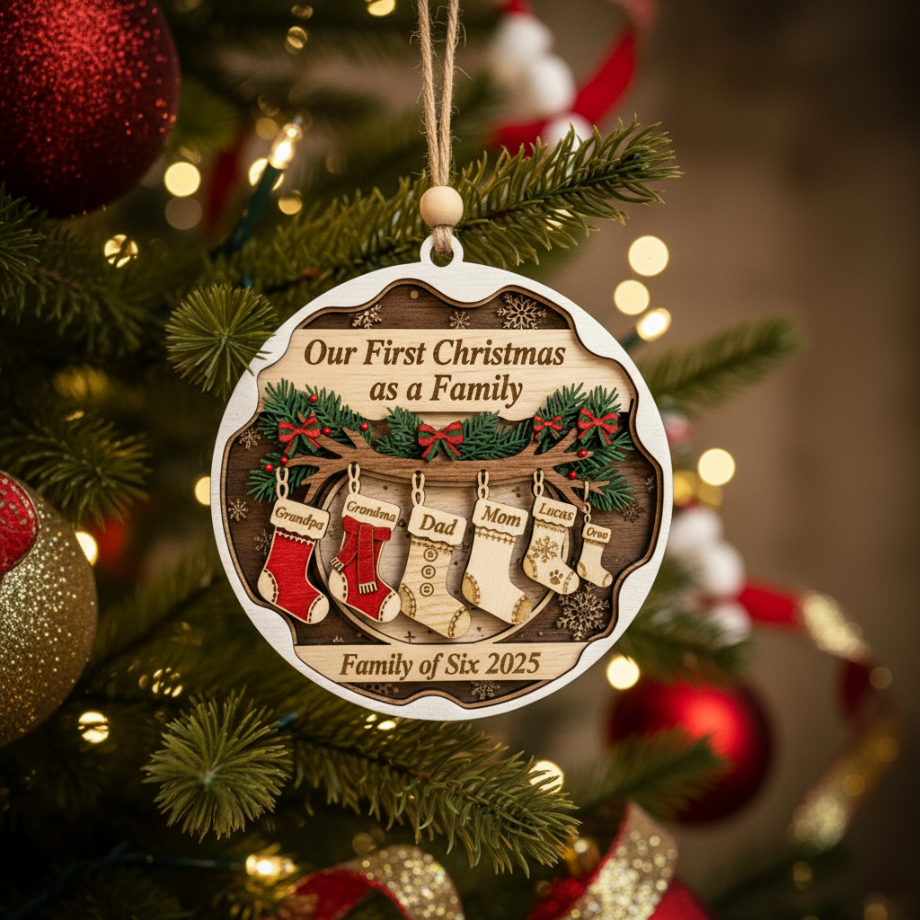Personalized Multigenerational Family Christmas Ornament