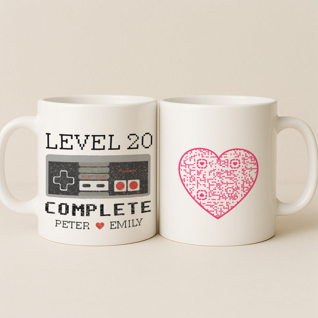 Personalized Couple Anniversary Interactive QR Mug