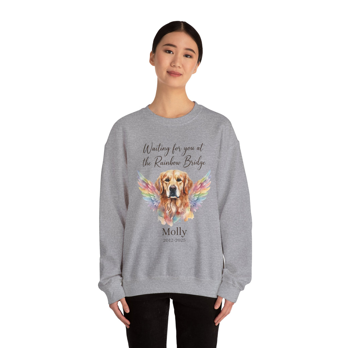 Personalized Dog Memorial Sweatshirt – Light Colors