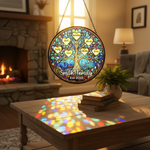 Personalized Family Tree Stained Glass Suncatcher