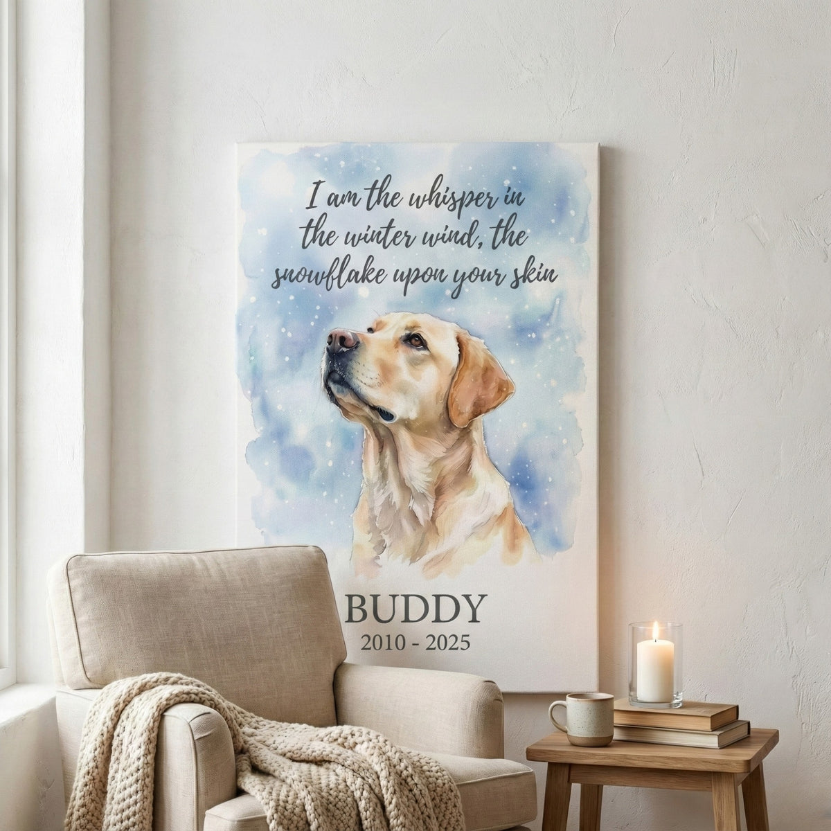 The Whisper in the Wind - Personalized Dog Memorial Canvas/ Poster