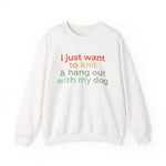 Knit & Dog Lover Sweatshirt – Cozy Gift for Knitters