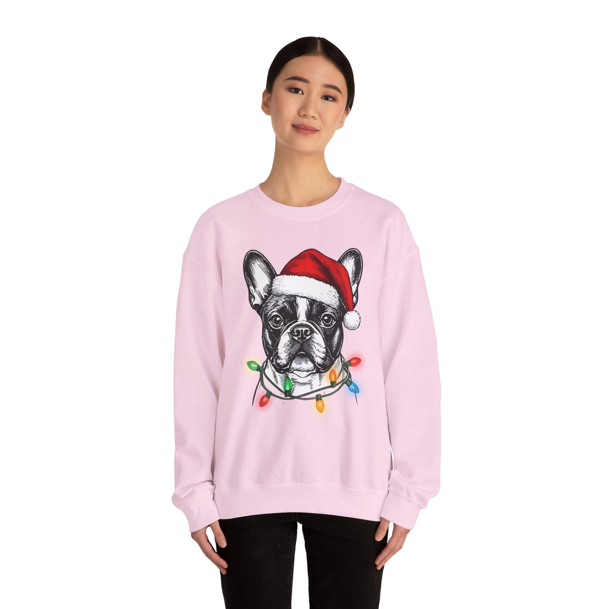 Personalized Christmas Dog Sweatshirt – Custom Breed & Name Holiday Gift