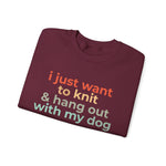Knit & Dog Lover Sweatshirt – Cozy Gift for Knitters