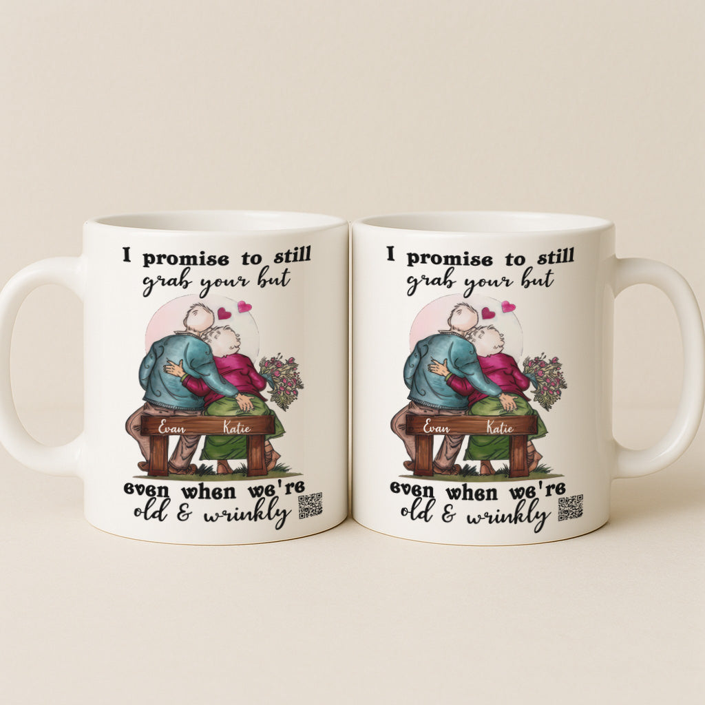 Custom Couple Promise Interactive QR Mug, Funny Anniversary Gift
