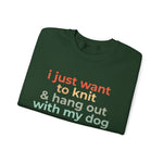 Knit & Dog Lover Sweatshirt – Cozy Gift for Knitters