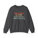 Knit & Dog Lover Sweatshirt – Cozy Gift for Knitters