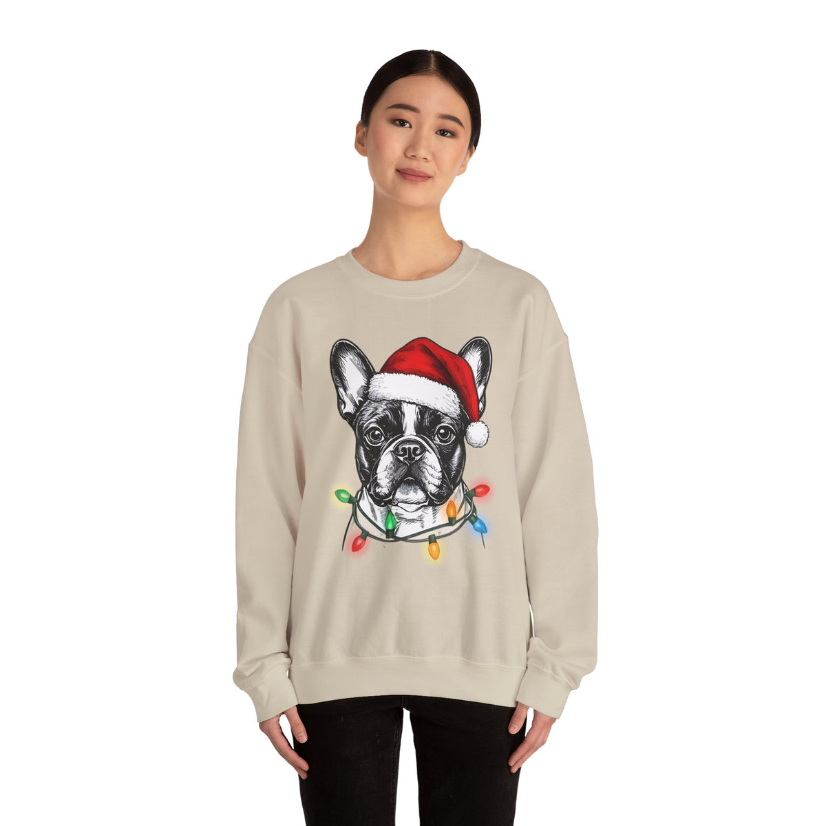 Personalized Christmas Dog Sweatshirt – Custom Breed & Name Holiday Gift