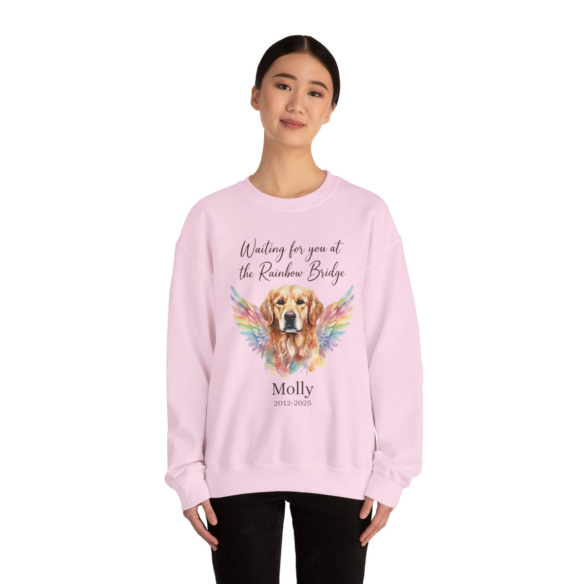 Personalized Dog Memorial Sweatshirt – Light Colors