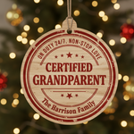Certified Grandparent Personalized Ornament