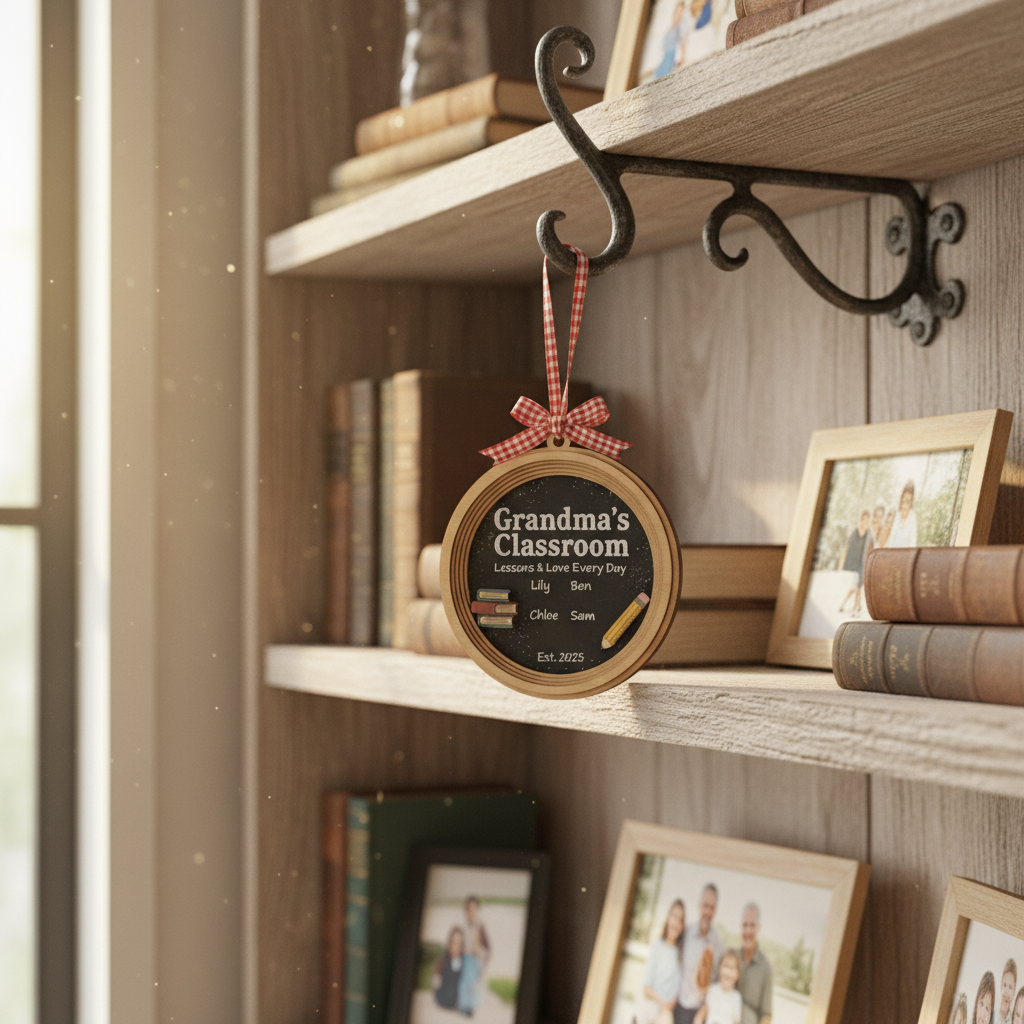 Grandma's Classroom Personalized 2 Layer Ornament