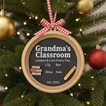Grandma's Classroom Personalized 2 Layer Ornament