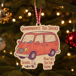 Grandparents' Taxi Service Personalized Wooden Ornament