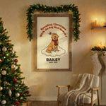 Christmas Dog Memorial Canvas/ Poster- Spending the Holidays with the Angels