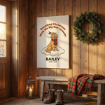 Christmas Dog Memorial Canvas/ Poster- Spending the Holidays with the Angels