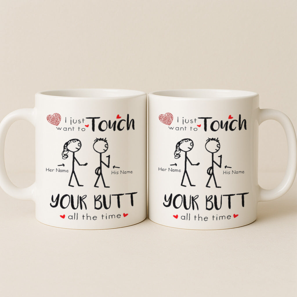Interactive QR Custom Name Mug, Personalized Couple Mug Funny