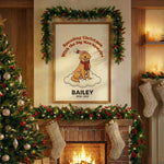 Christmas Dog Memorial Canvas/ Poster- Spending the Holidays with the Angels
