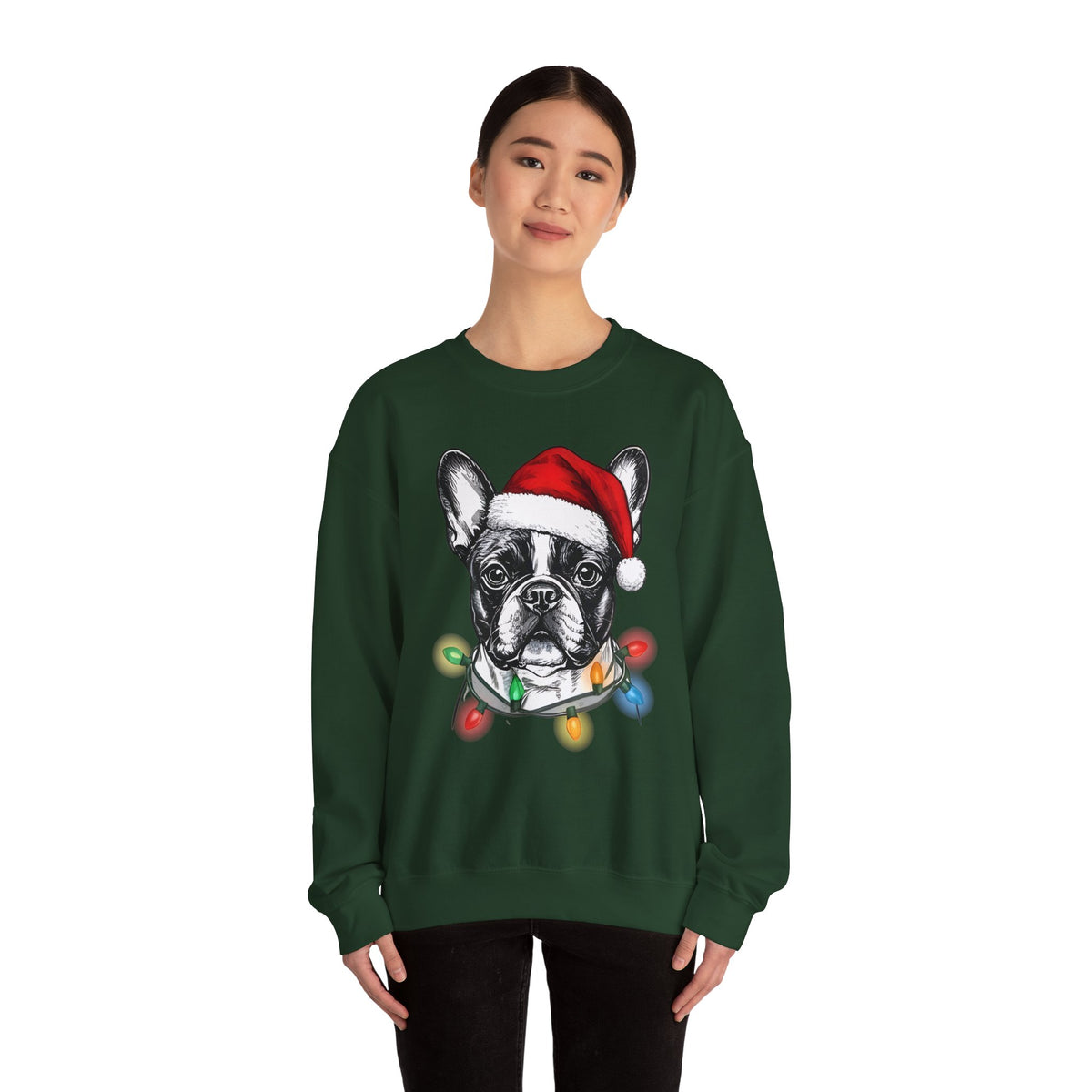 Personalized Christmas Dog Sweatshirt – Custom Breed & Name Holiday Gift