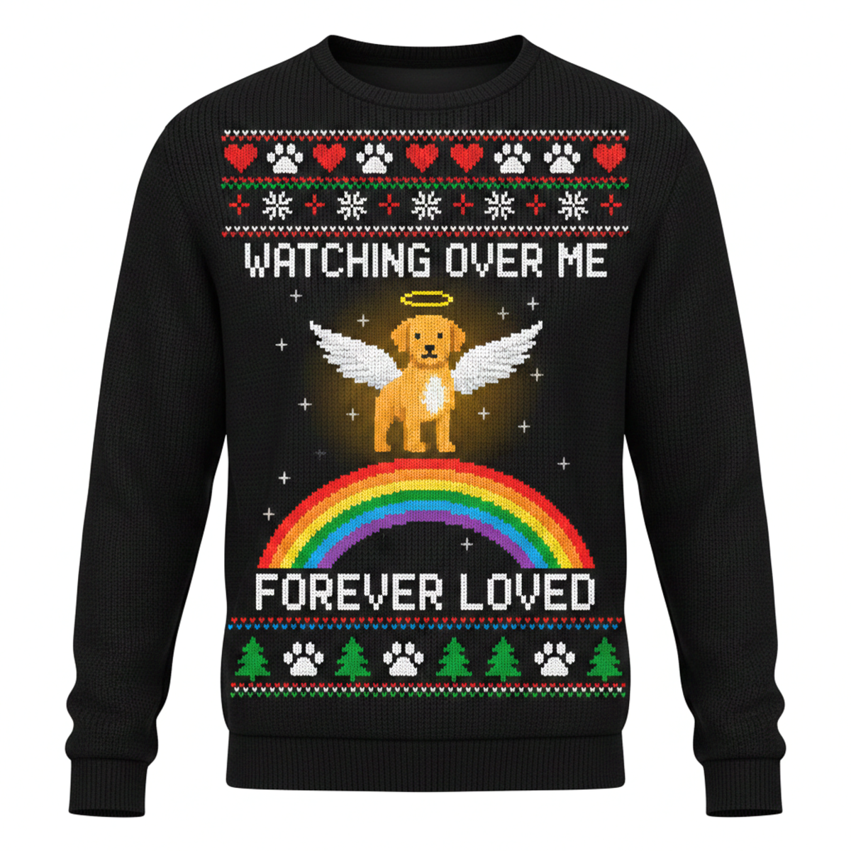 Angel Dog Memorial Ugly Christmas Sweatshirt for Pet Owners