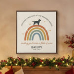 Boho Rainbow Bridge Dog Memorial Canvas,Personalized Modern Art