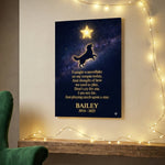 Just Playing Catch Upon a Star - Personalized Dog Memorial Canvas