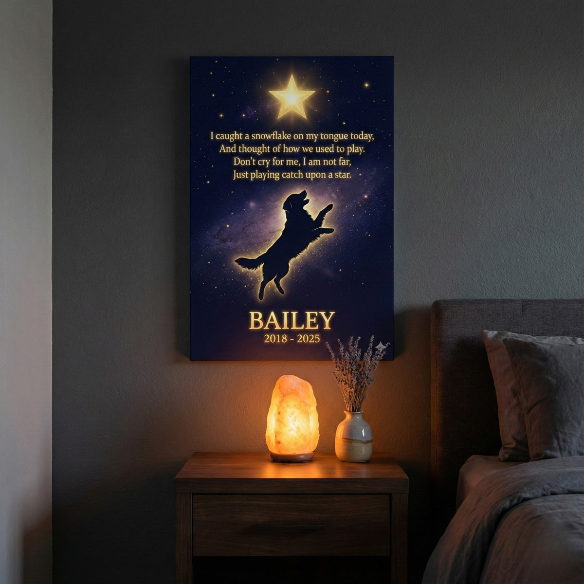 Custom Pet Memorial Star Map Canvas