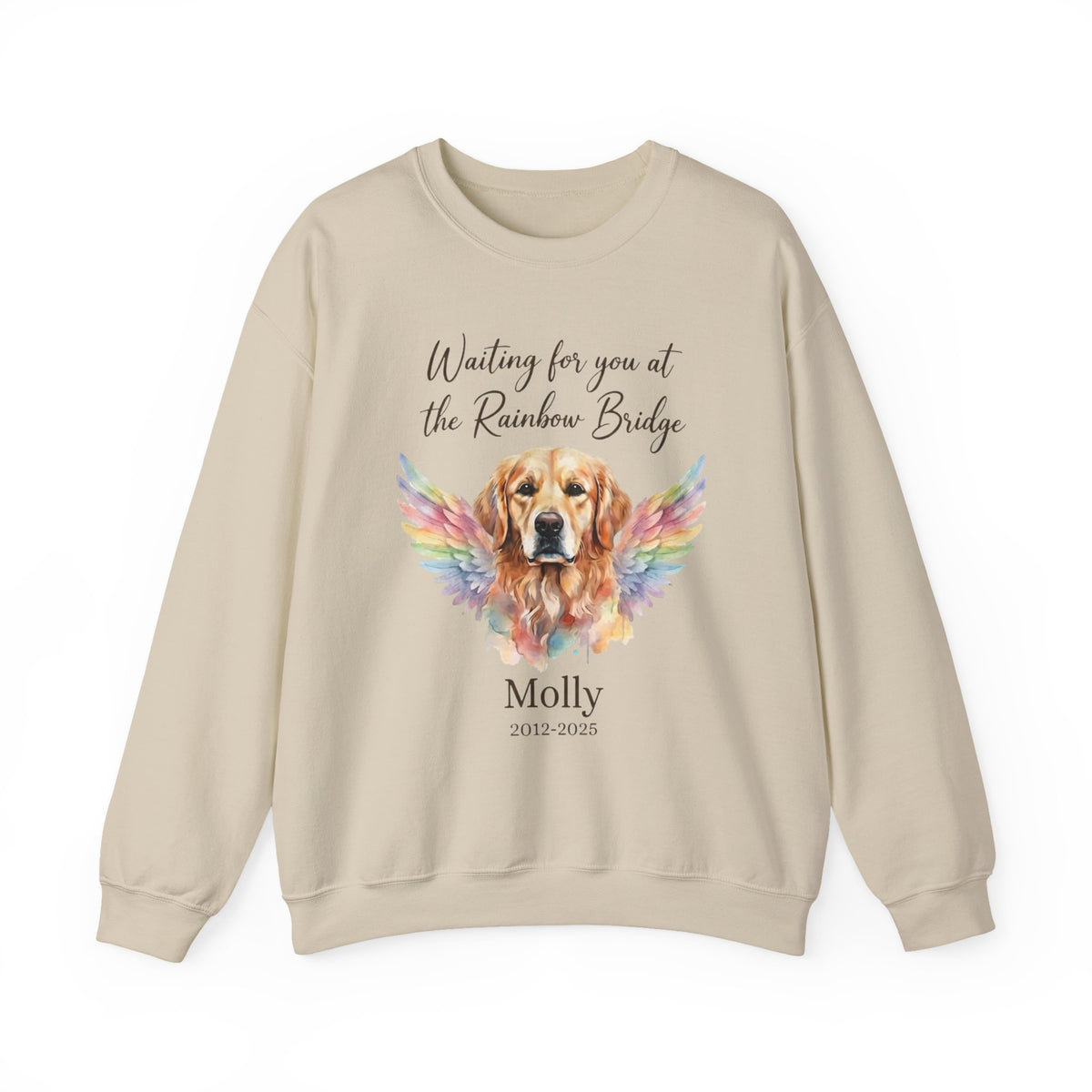 Personalized Dog Memorial Sweatshirt – Light Colors