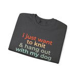 Knit & Dog Lover Sweatshirt – Cozy Gift for Knitters