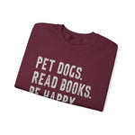 Pet Dogs Read Books Sweatshirt for Dog Lovers