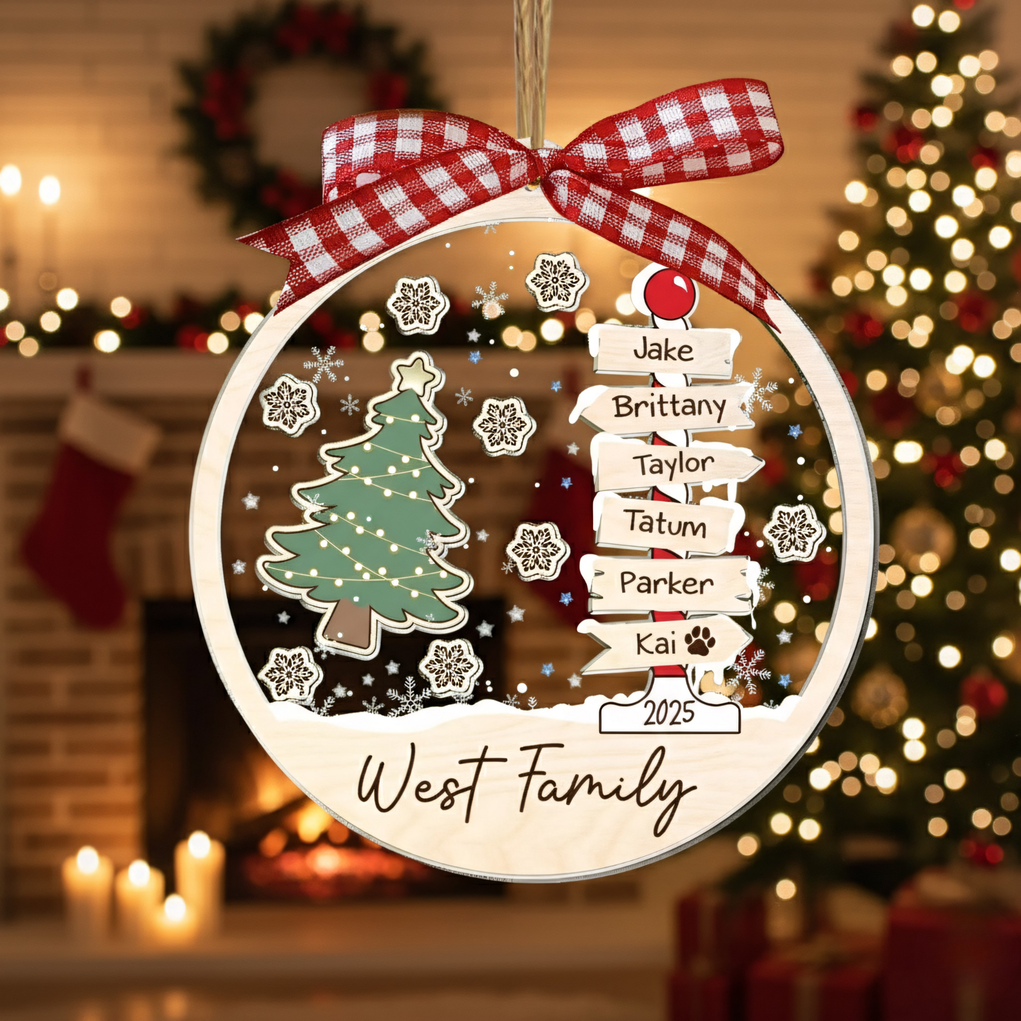 Personalized Family Christmas Ornament