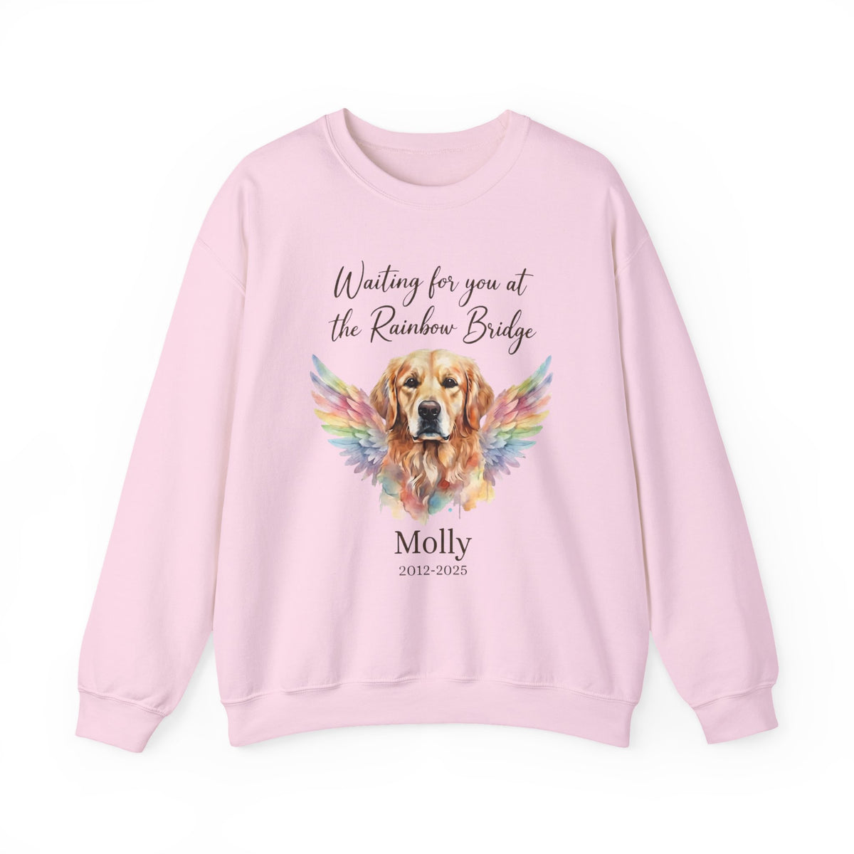 Personalized Dog Memorial Sweatshirt – Light Colors