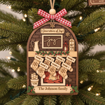 Custom 3-Layer Double-Sided Wooden Ornament with Names & Year