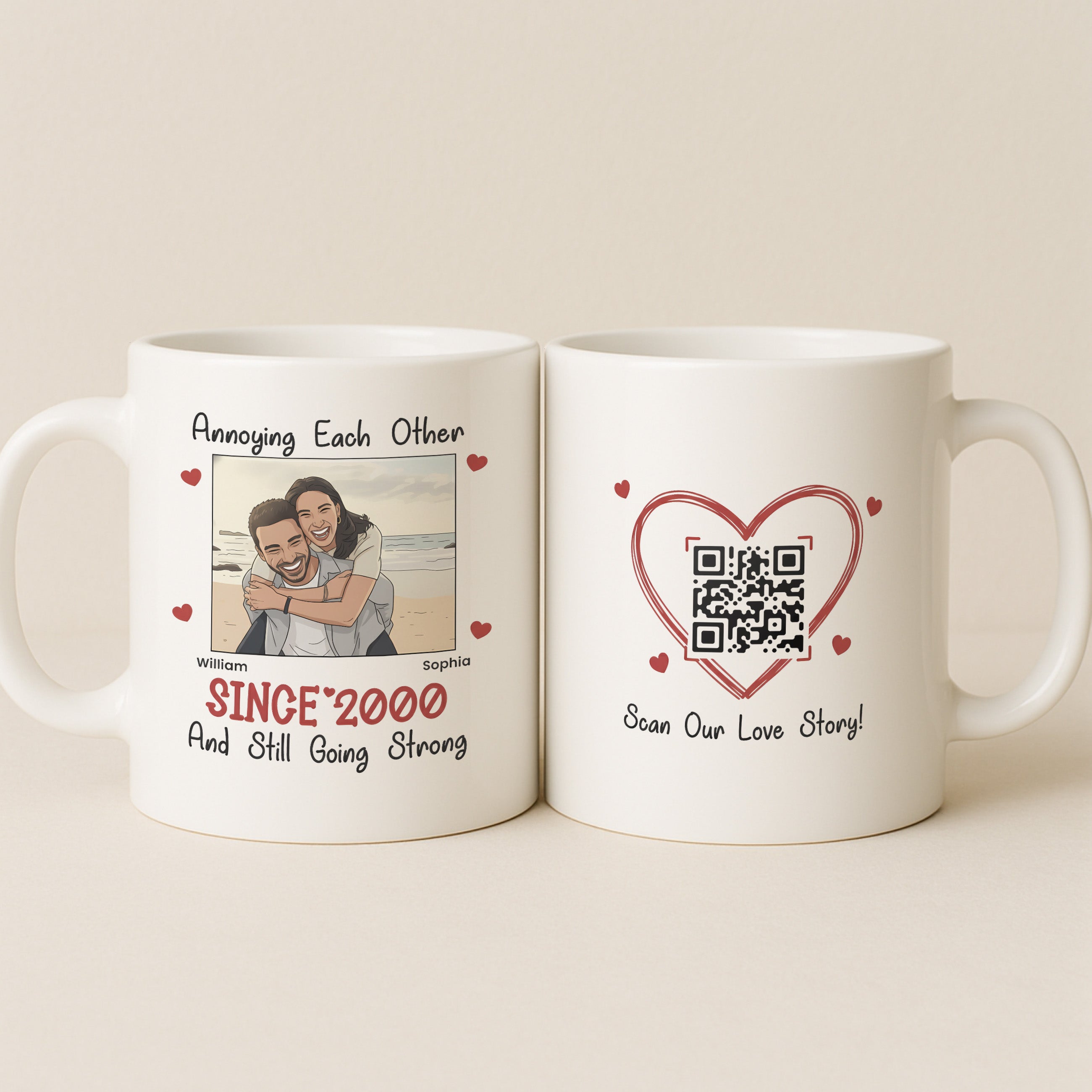 Personalized Name with Annoying Each Other Interactive QR Mug