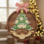 Custom Family Christmas Tree 3-Layer Double-Sided Wooden Ornament