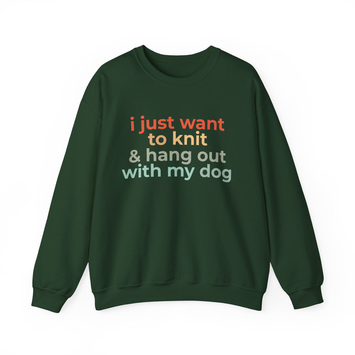 Knit & Dog Lover Sweatshirt – Cozy Gift for Knitters