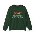 Knit & Dog Lover Sweatshirt – Cozy Gift for Knitters