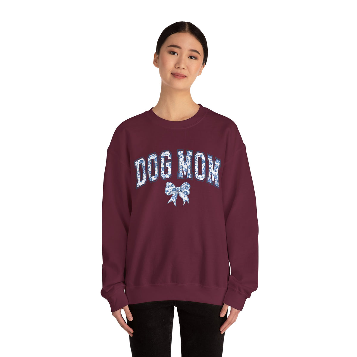 Embroidered Dog Mom Sweatshirt – Floral Gift for Women